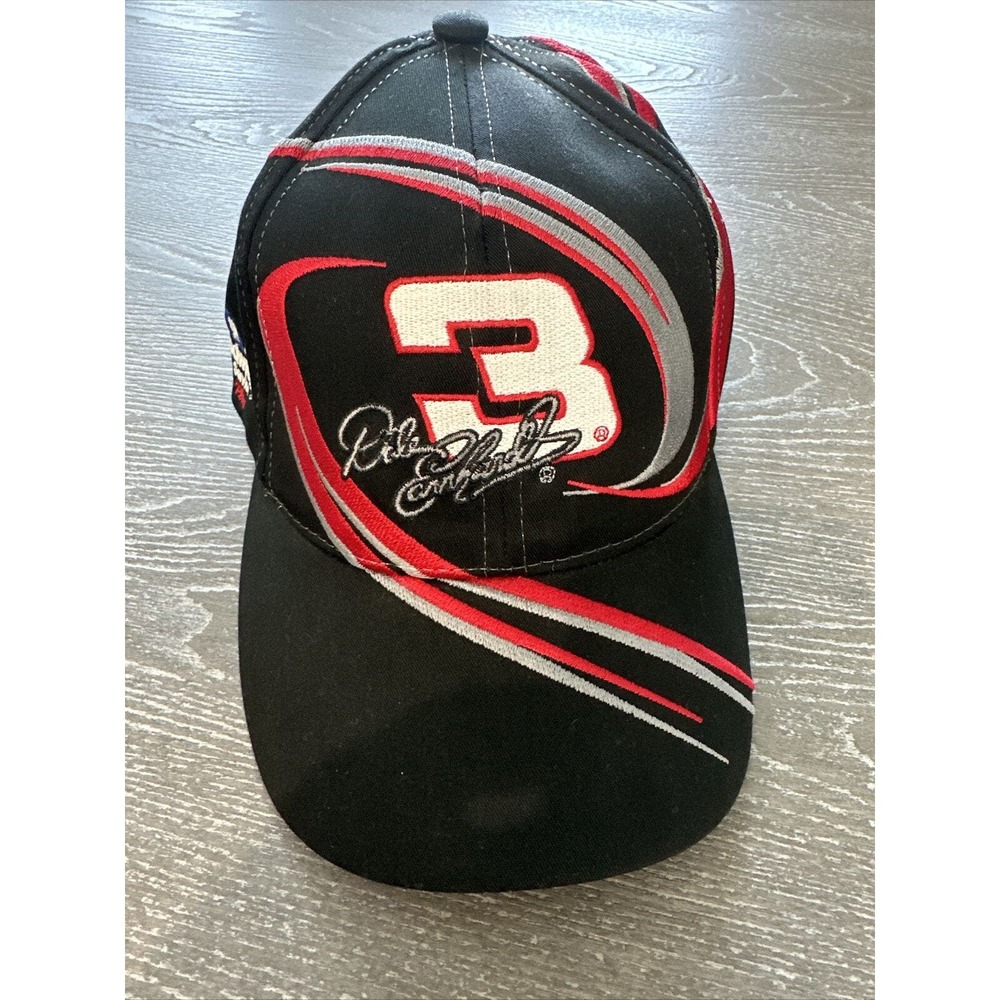 Dale Earnhardt Black, White & Red Adjustable Hat, Cap NASCAR, Racing Goodwrench